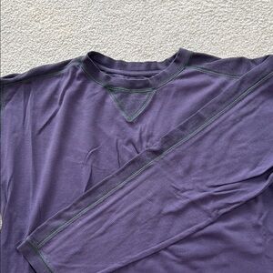 The Territory Ahead Long Sleeve Shirt - Deep Purple with Green Accents